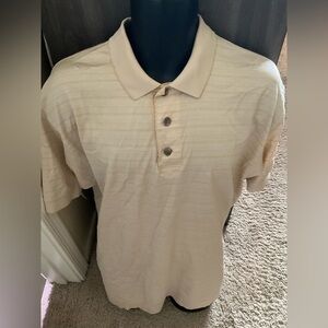 Men’s used tan Cutter and Buck polo golf shirt size XL Pre own items